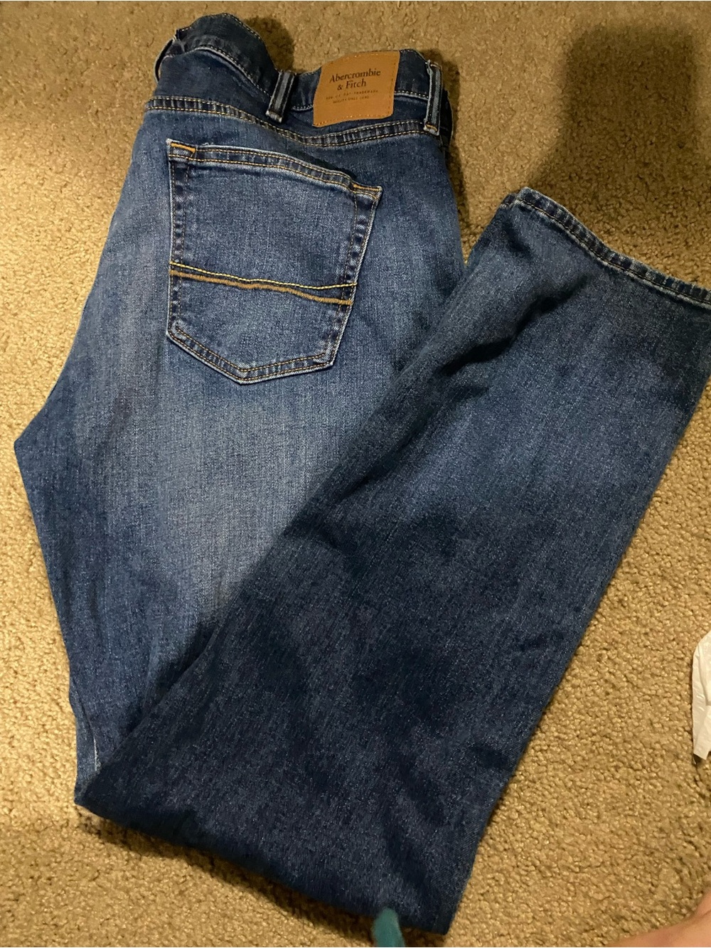 Abercrombie & Fitch Men’s Straight Dark Blue Jeans